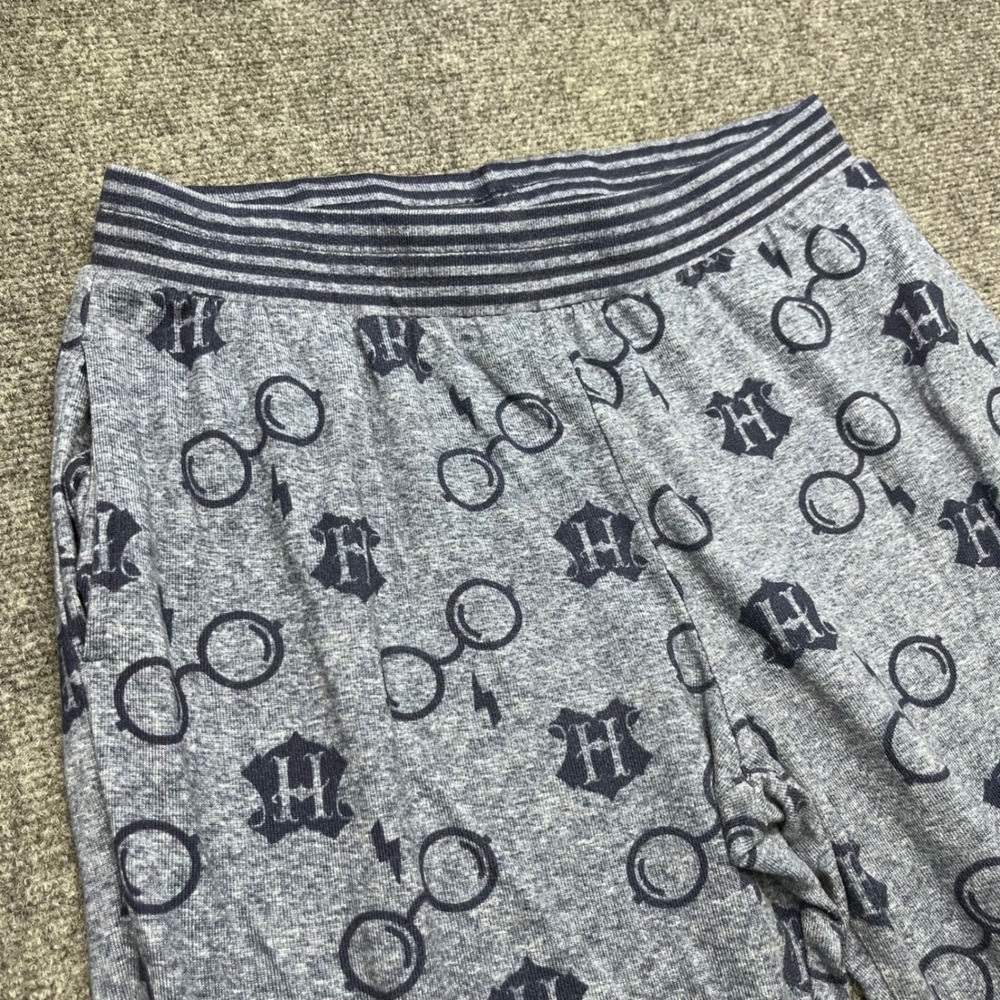 Harry Potter Wizarding World Glasses Crest Blue Jogger Pajama Pants